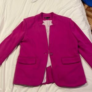 Gibson notch collar blazer- neon berry in EUC SZ XL